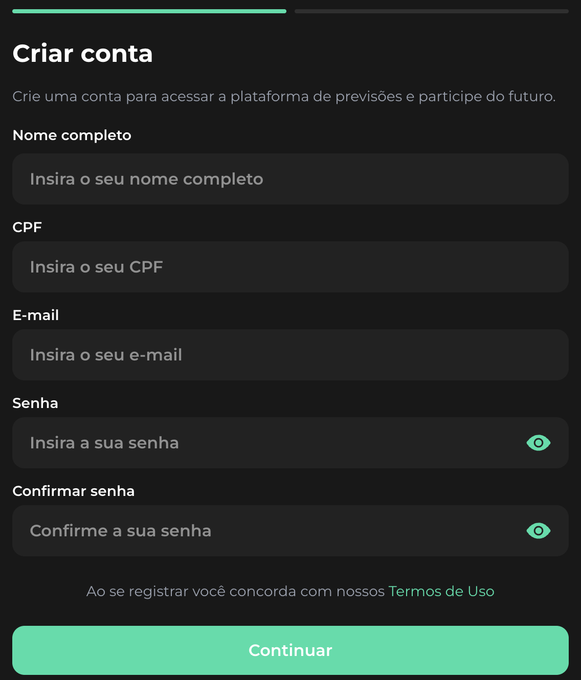 Cadastro Sua Previsão