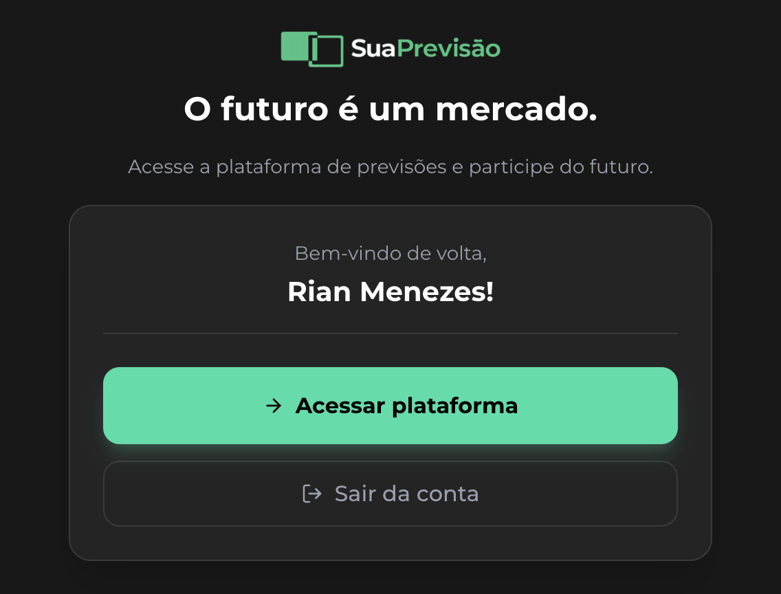 Criar conta Sua Previsão Cadastro